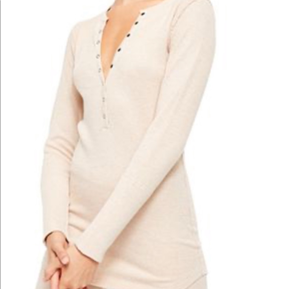 NWT Free People Think Thermal Henley top
